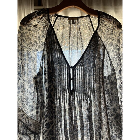 Joie 100% Silk Tunic Shift Dress, 3/4 Sleeve Tapestry Floral Pattern‎ Size XS - Picture 10 of 11